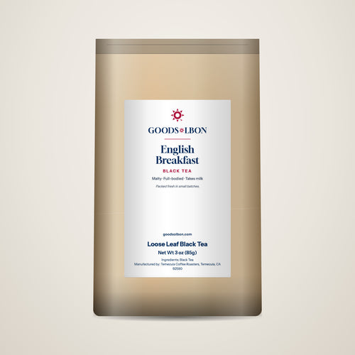English Breakfast loose leaf black tea 3 oz pouch