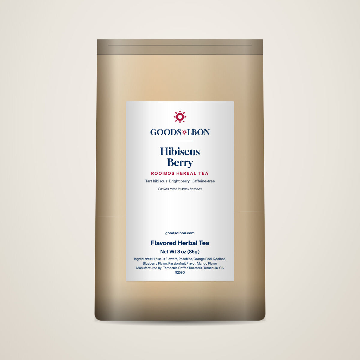 Hibiscus Berry caffeine-free herbal tea 3 oz pouch